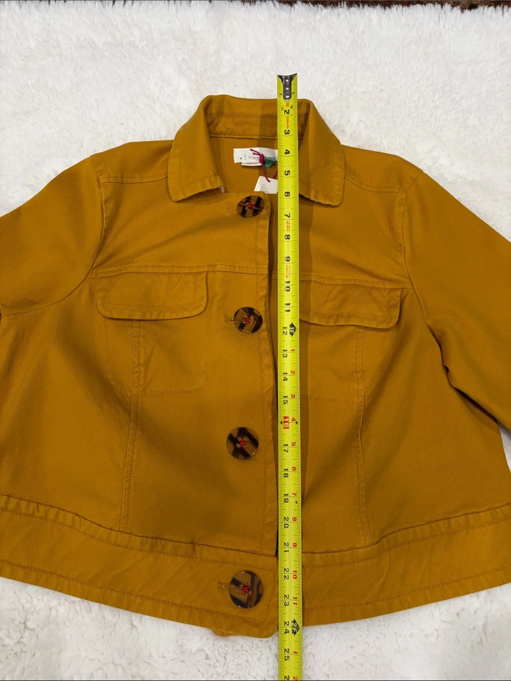 Anthropologie Plus,Size 1X,Mustard Bell-Sleeve Jacket - Picture 14 of 17